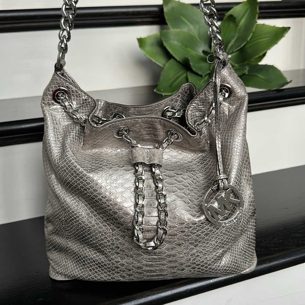 Michael Kors Metallic Silver Shoulder Bag